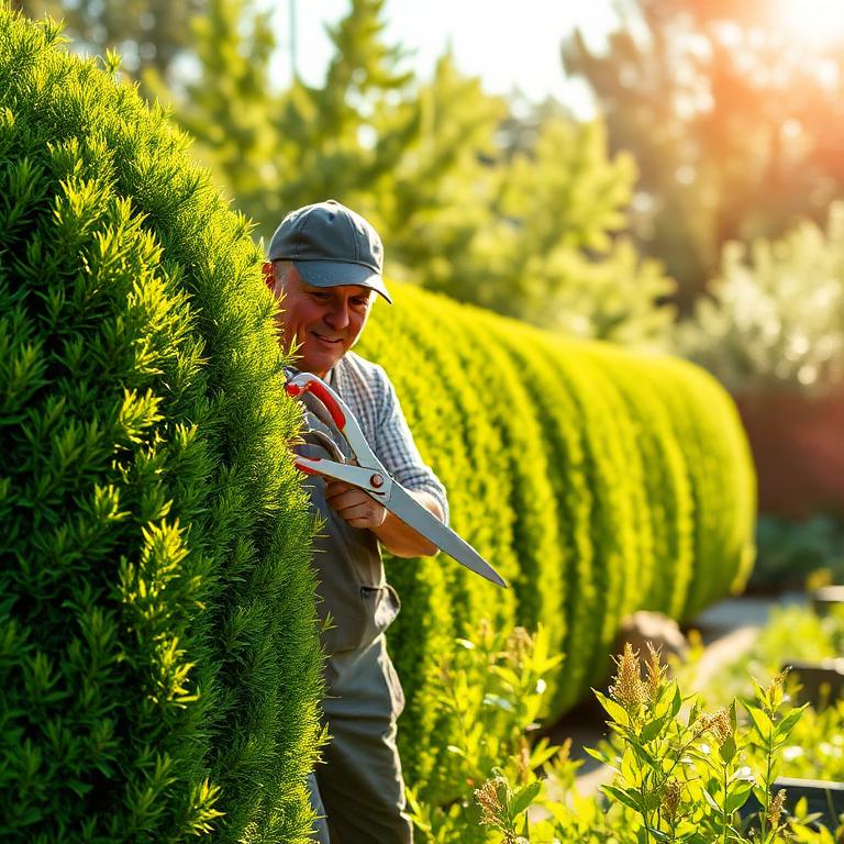 Trim a long hedge